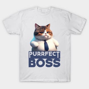 Just a Purrfect Boss Funny Cat T-Shirt